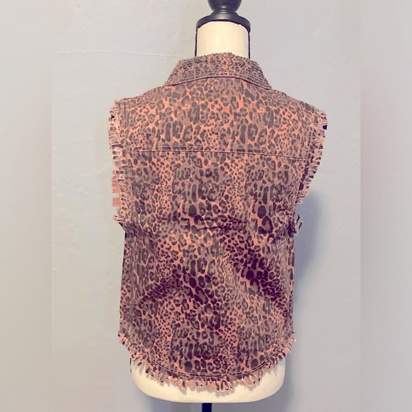 English Rose Leopard Print Denim Jacket - Picture 9 of 12